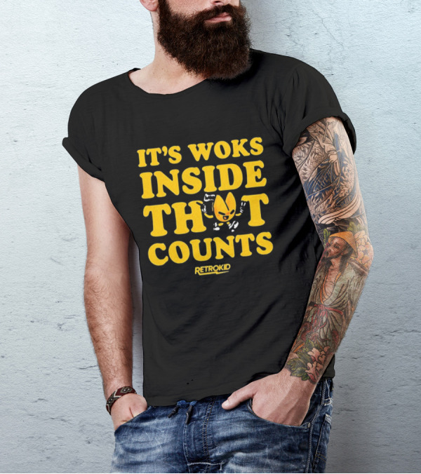 It's Woks Inside That Counts Retrokid Playful Iconic Yellow T-Shirt