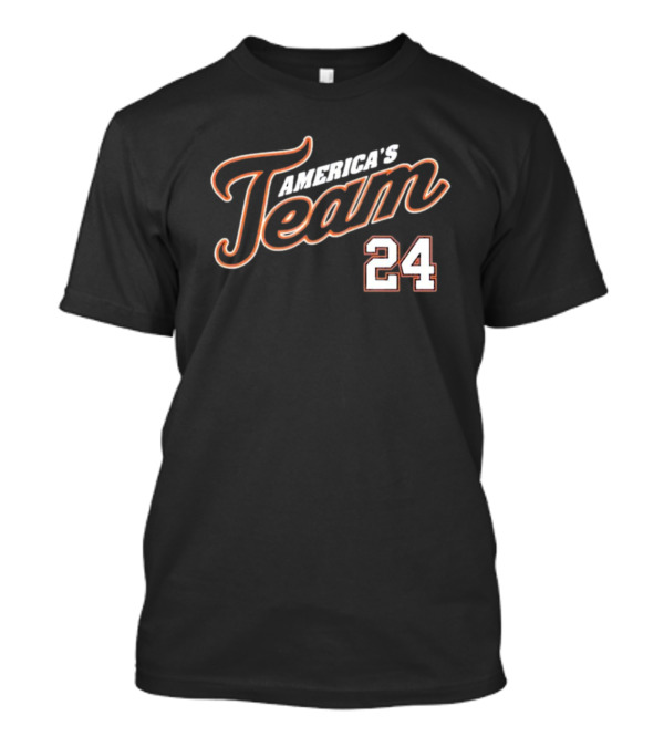 MLB Detroit Tigers America's Team 24 Vintage Fanwear T-Shirt