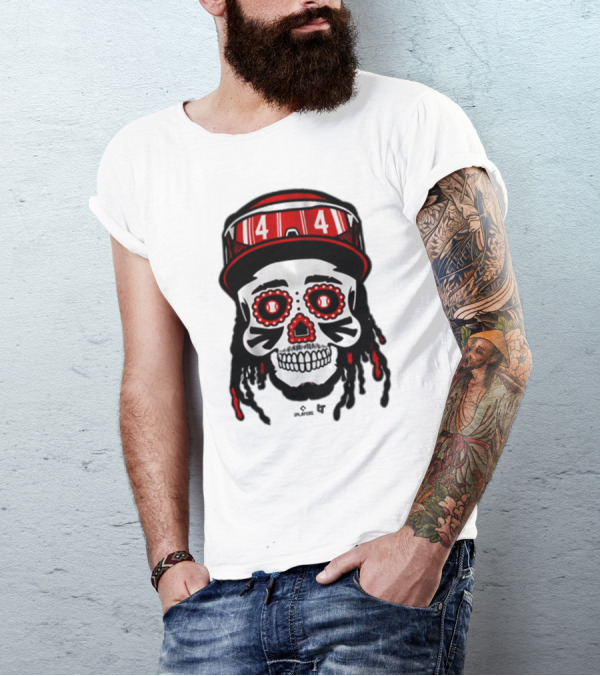 Elly De La Cruz 44 Sugar Skull Cincinnati Reds T-Shirt