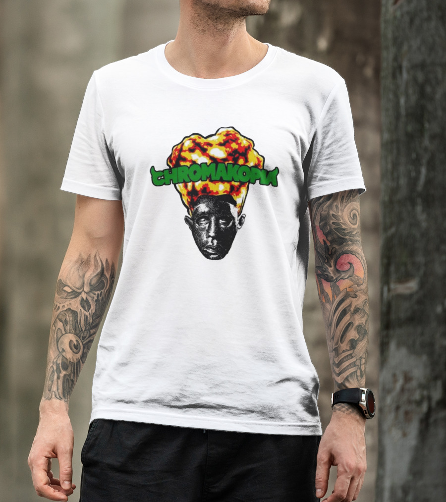 Feliciathegoat Chromakopia Fire Face With Flaming Hair T-Shirt