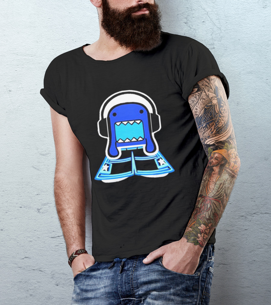 Romanceplanet Domo Headphones Star Shorts T-Shirt