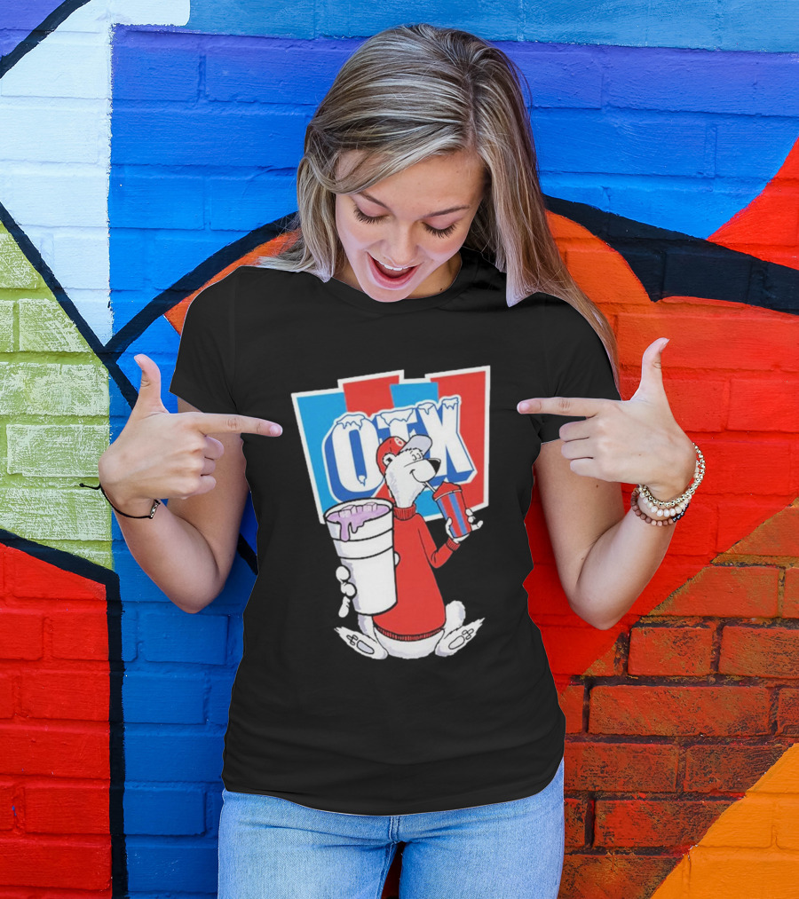 Otx Boyz So Icee Polar Bear Double Cup Red Blue White T-Shirt