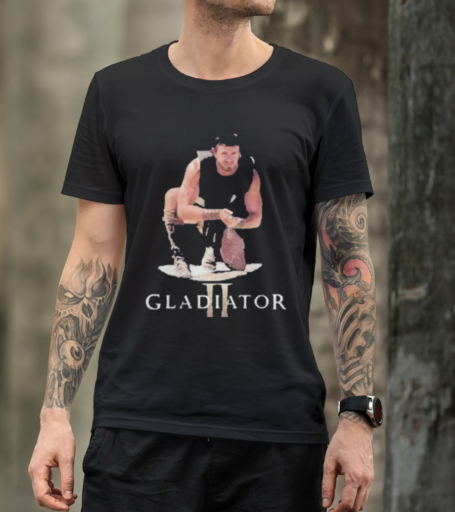 Lucius Verus Gladiator II Warrior Kneeling Iconic Movie Scene T-Shirt