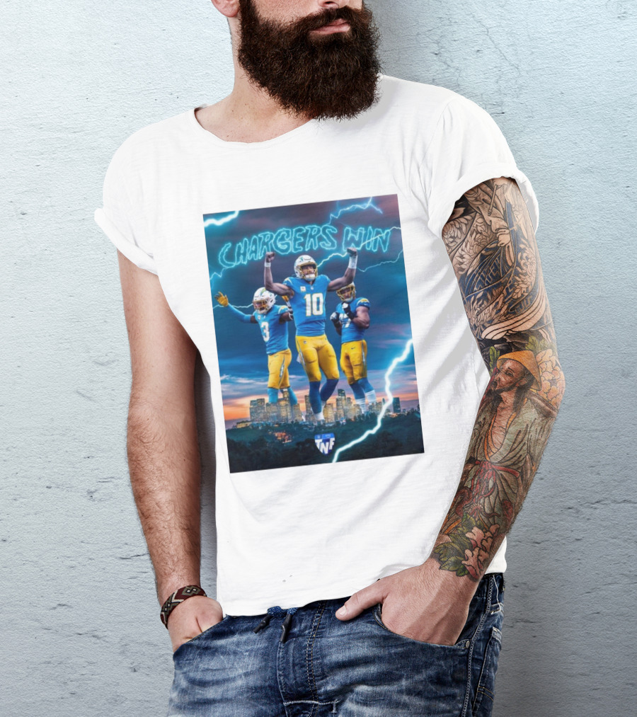 Chargers Win Los Angeles Chargers Electric TNF On Prime T-Shirt