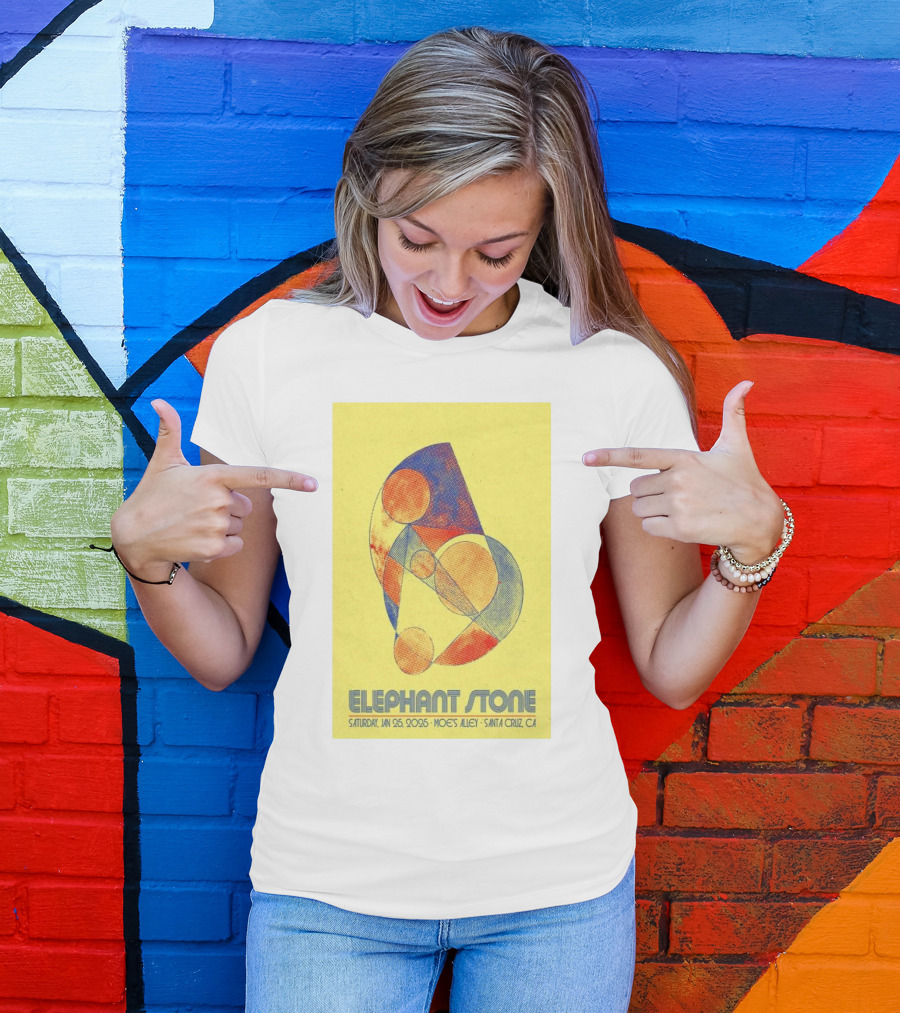 Elephant Stone Saturday January 25 2025 Moe's Alley Santa Cruz CA T-Shirt