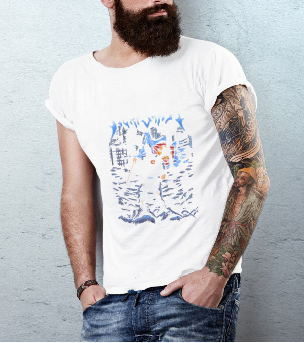 Kera Sakti Kung Fu Hero In Urban Landscape With Staff And Lion T-Shirt