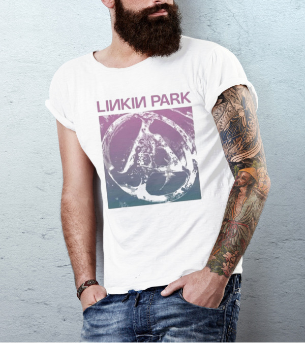 Linkin Park Gradient Circle Symbol Fz Deluxe Drop Shoulder T-Shirt