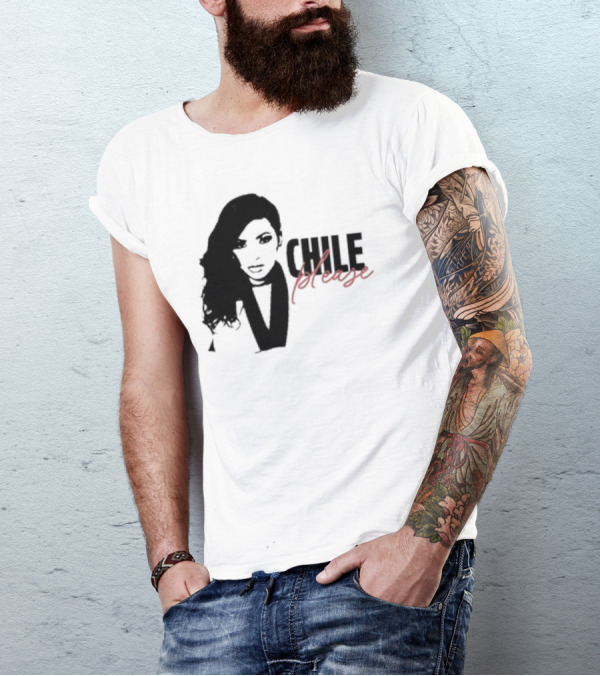 Jasmine Crockett Chile Please Silhouette Textured Portrait T-Shirt