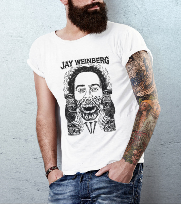 JW X Death Traitors Collab Masked Face And Skeletal Hands T-Shirt