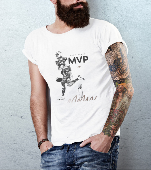 Josh Allen Buffalo Bills MVP Honors Iconic Running Pose T-Shirt