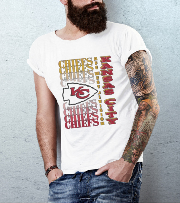 Kansas City Chiefs AFC West Division Kansas City Chiefs Logo KC Chiefs T-Shirt