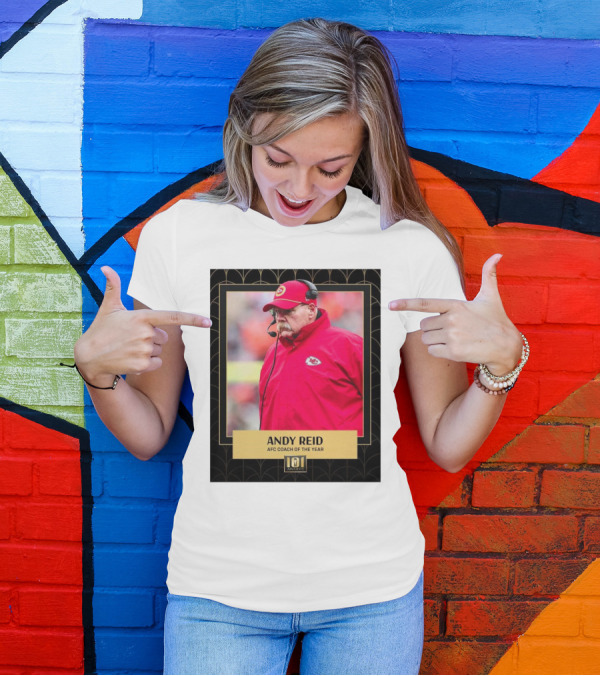 Kansas City Chiefs Andy Reid AFC Coach Of The Year 101 Awards T-Shirt