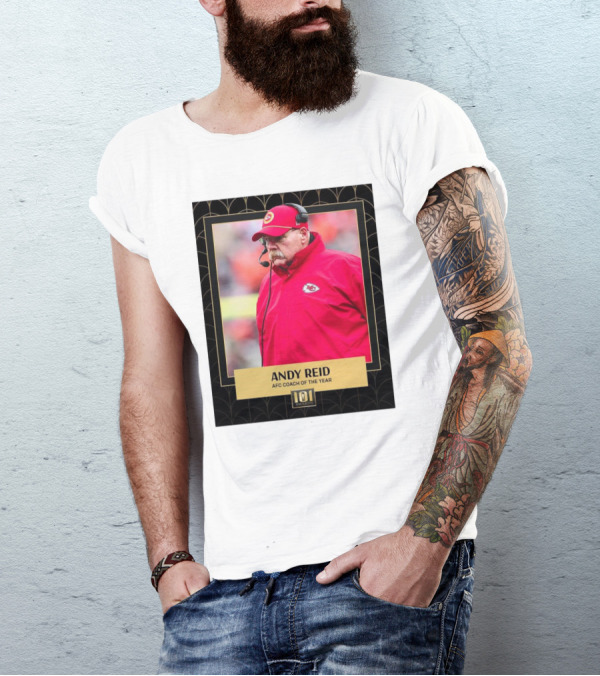 Kansas City Chiefs Andy Reid AFC Coach Of The Year 101 Awards T-Shirt