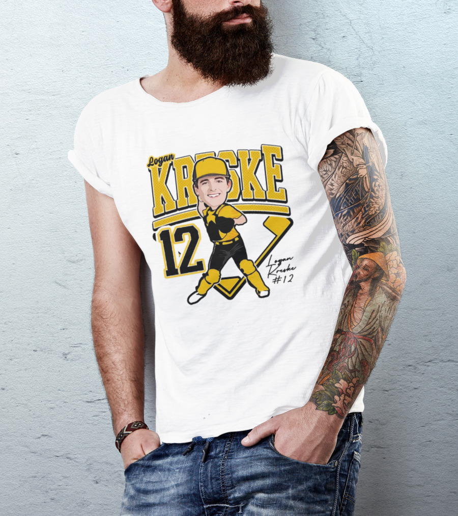Logan Kreske Baseball 12 2025 Player Illustration T-Shirt