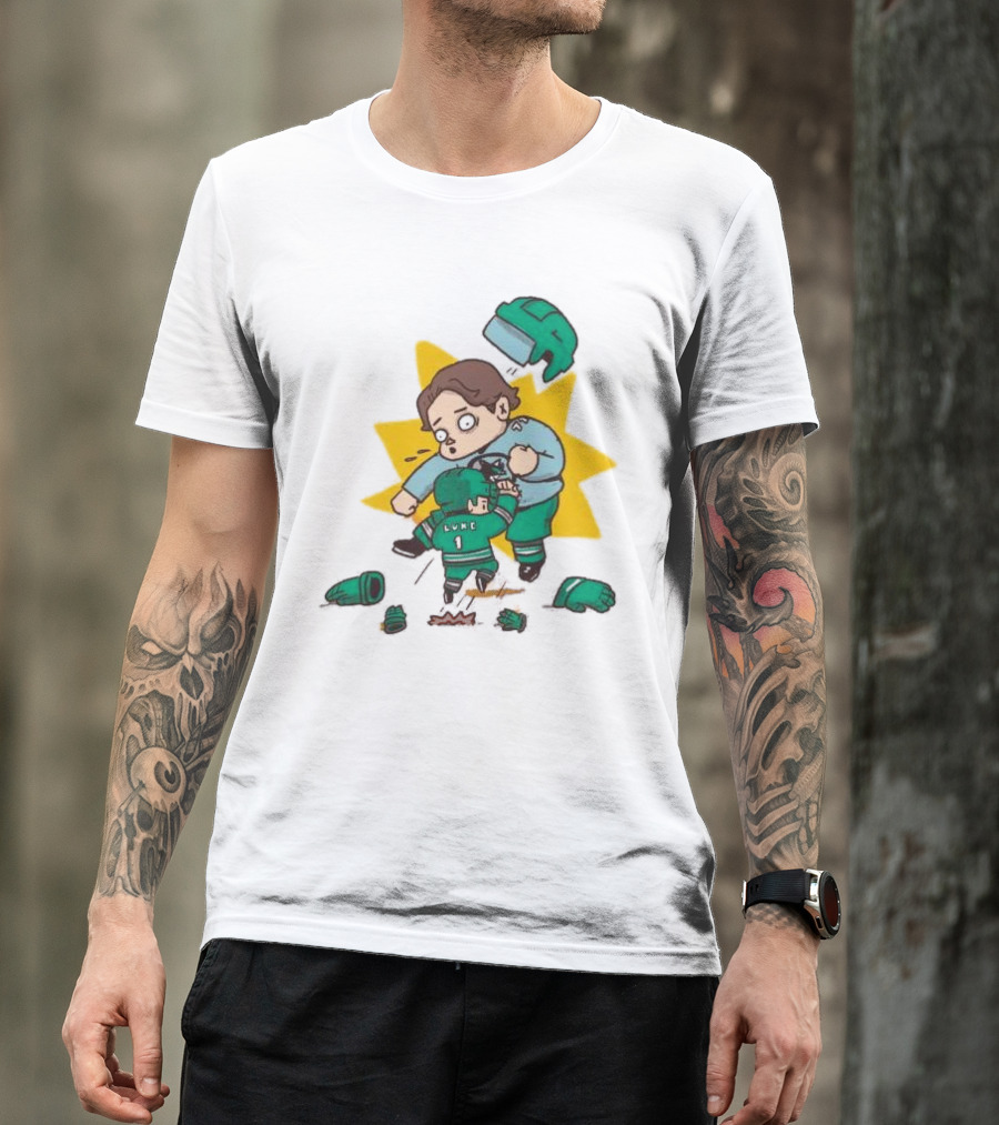 Mack Attacked Macklin Celebrini San Jose Sharks Cartoon Fight T-Shirt