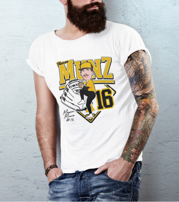 Mason Munz Baseball 2025 Player 16 Caricature T-Shirt