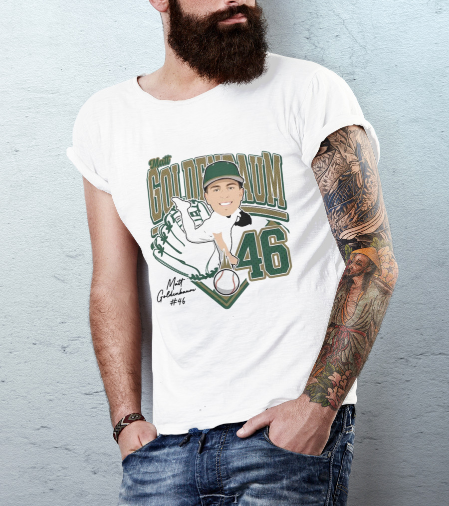 Matt Goldenbaum 46 Baseball Glove Illustration 2025 T-Shirt