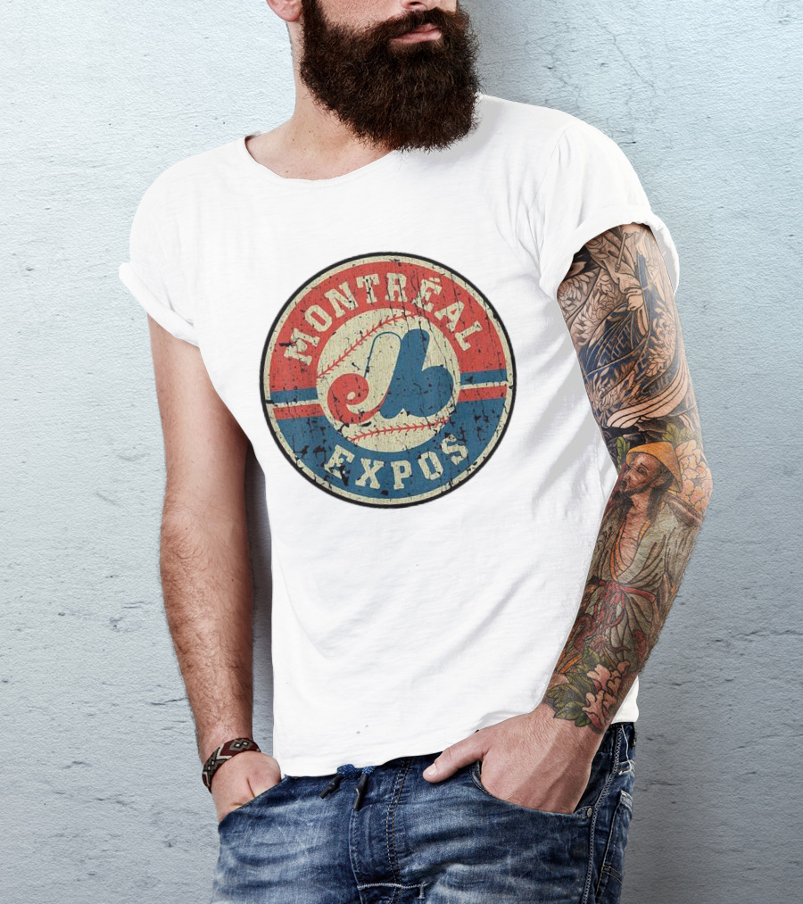 Montreal Expos Vintage Baseball Circle Emblem T-Shirt