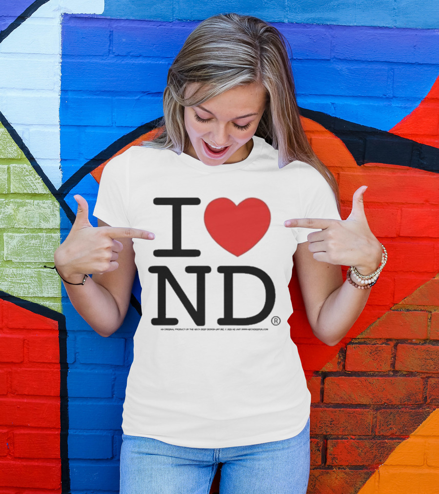 Neck Deep I Love ND Red Heart Graphic T-Shirt