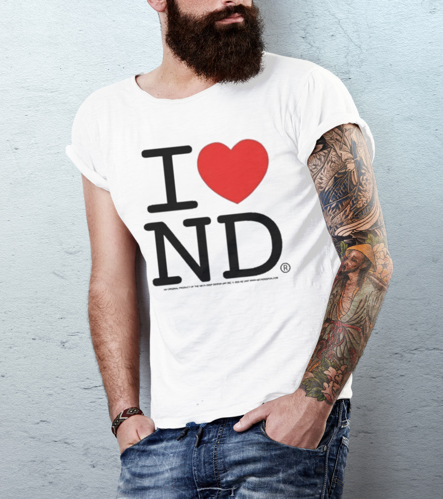 Neck Deep I Love ND Red Heart Graphic T-Shirt