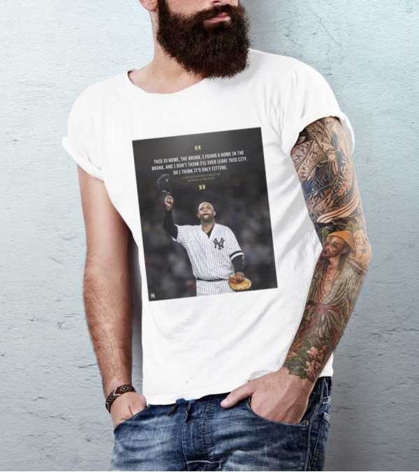 New York Yankees CC Sabathia This Is Home The Bronx Hall Of Fame Plaque T-Shirt