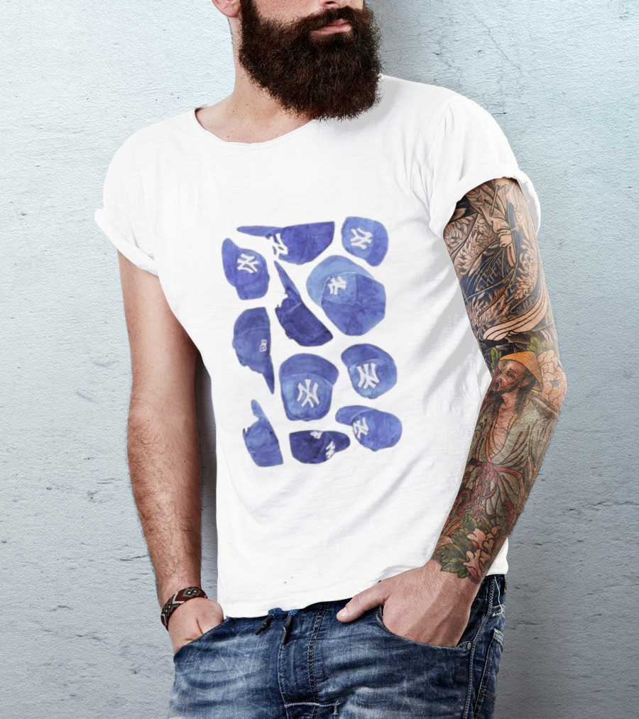 New York Yankees Hats Collection T-Shirt