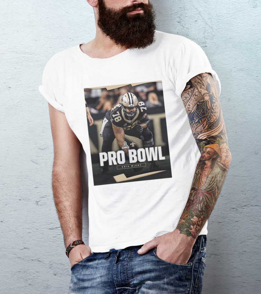 NFL Pro Bowl Games 2025 New Orleans Saints Erik McCoy 78 T-Shirt