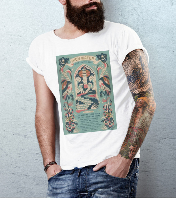 High Water Music Festival 2025 North Charleston SC April 26-27 Arcade Fire Lord Huron Mt Joy Counting Crows T-Shirt
