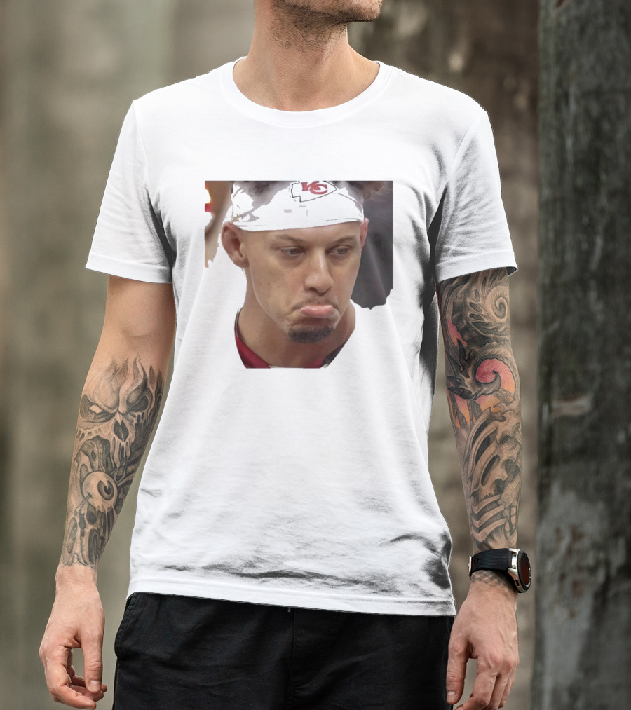 Super Sad Pat Mahomes Headband KC T-Shirt