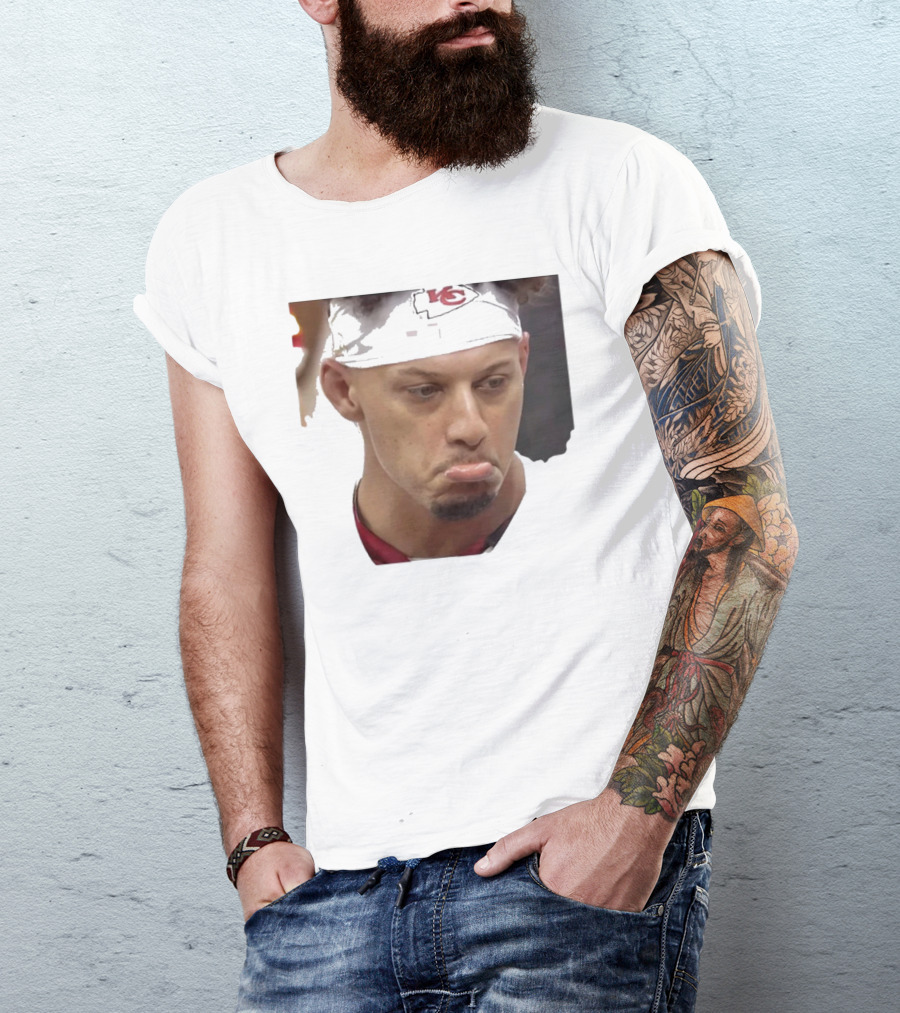 Super Sad Pat Mahomes Headband KC T-Shirt