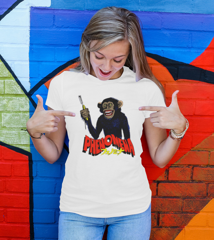 Phenomena フェノミナ Monkey Holding Razor T-Shirt