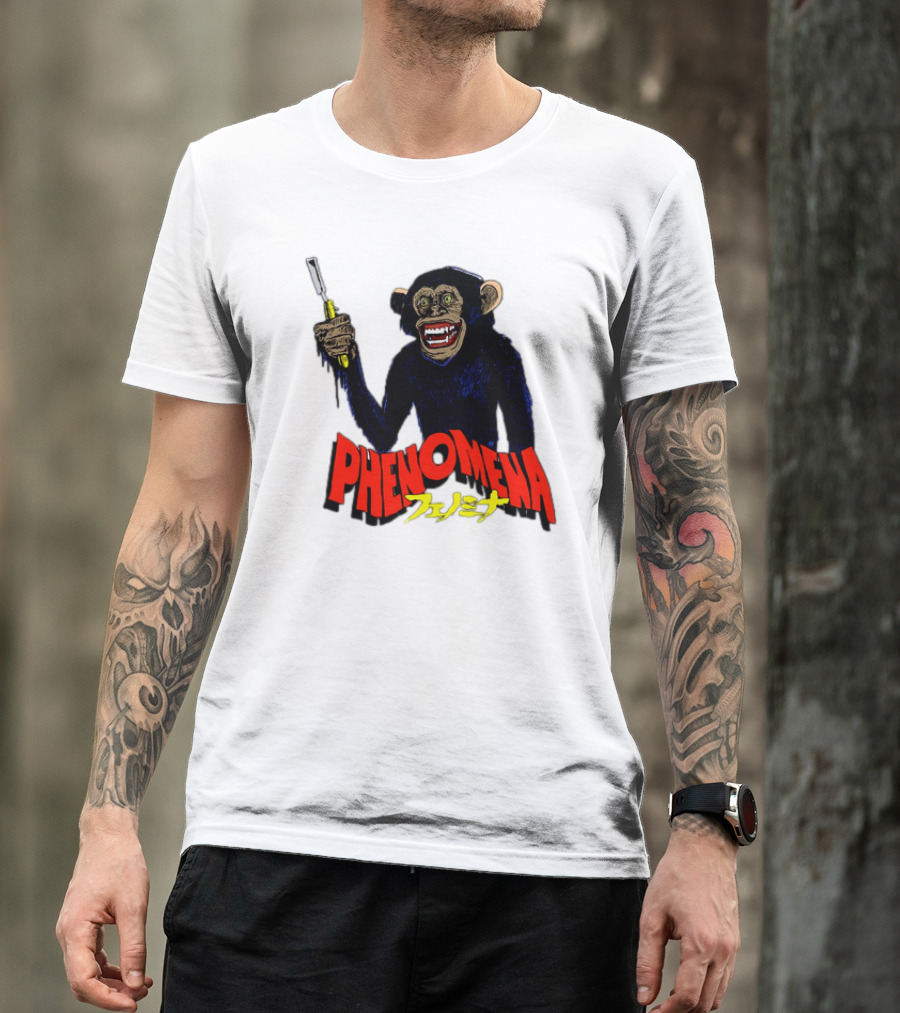 Phenomena フェノミナ Monkey Holding Razor T-Shirt