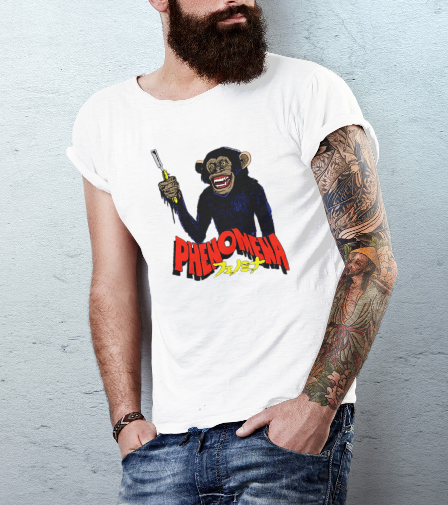 Phenomena フェノミナ Monkey Holding Razor T-Shirt