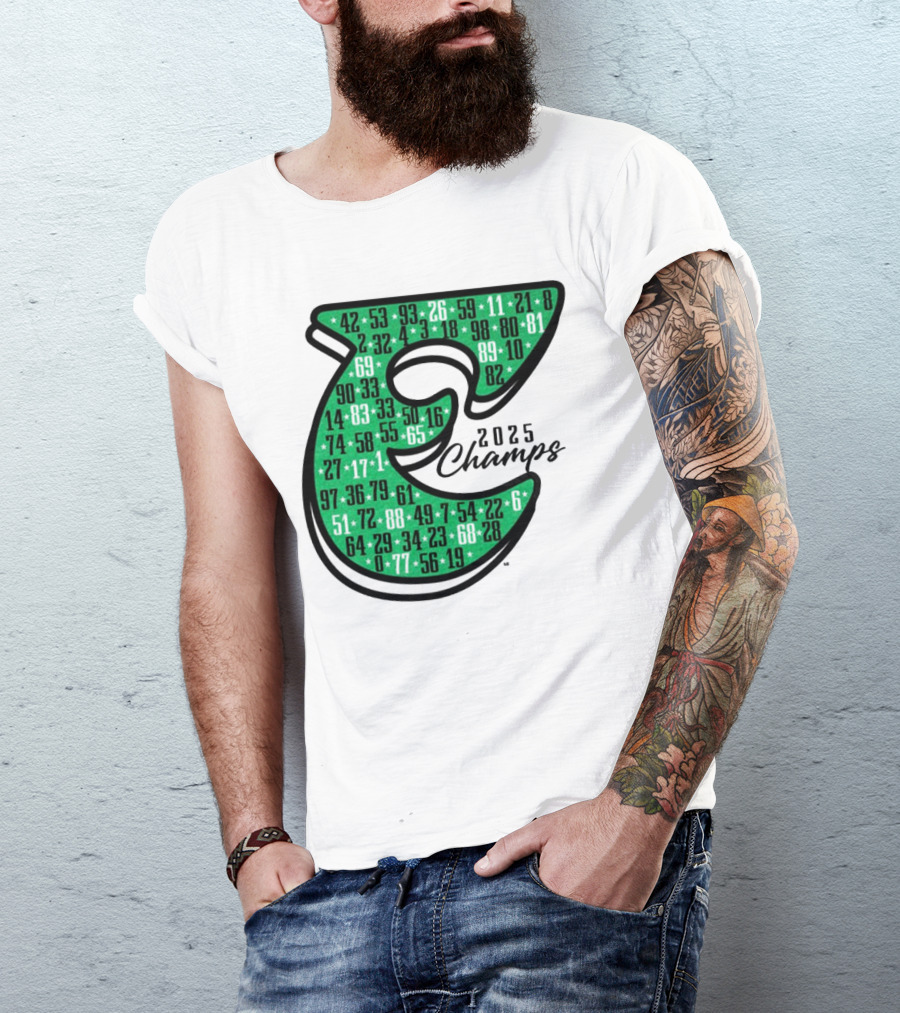 Philadelphia E 2025 Champs Numbers Design T-Shirt