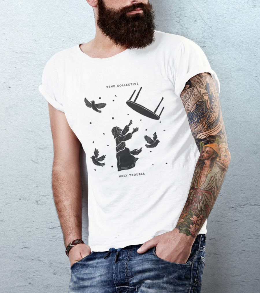 Rend Collective Holy Trouble Flying Table And Birds T-Shirt