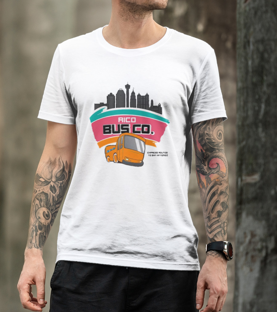 Rico Bus Co. Cypress Routes To San Antonio Skyline Bus Journey T-Shirt