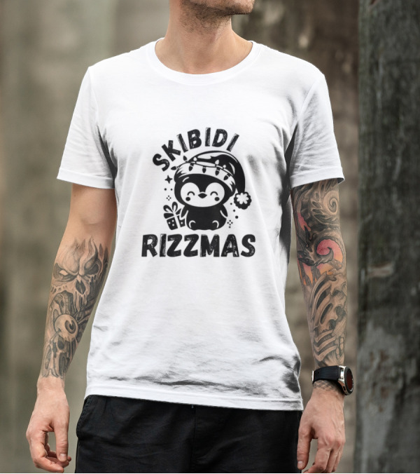 Love Skibidi Rizzmas Christmas Penguin T-Shirt