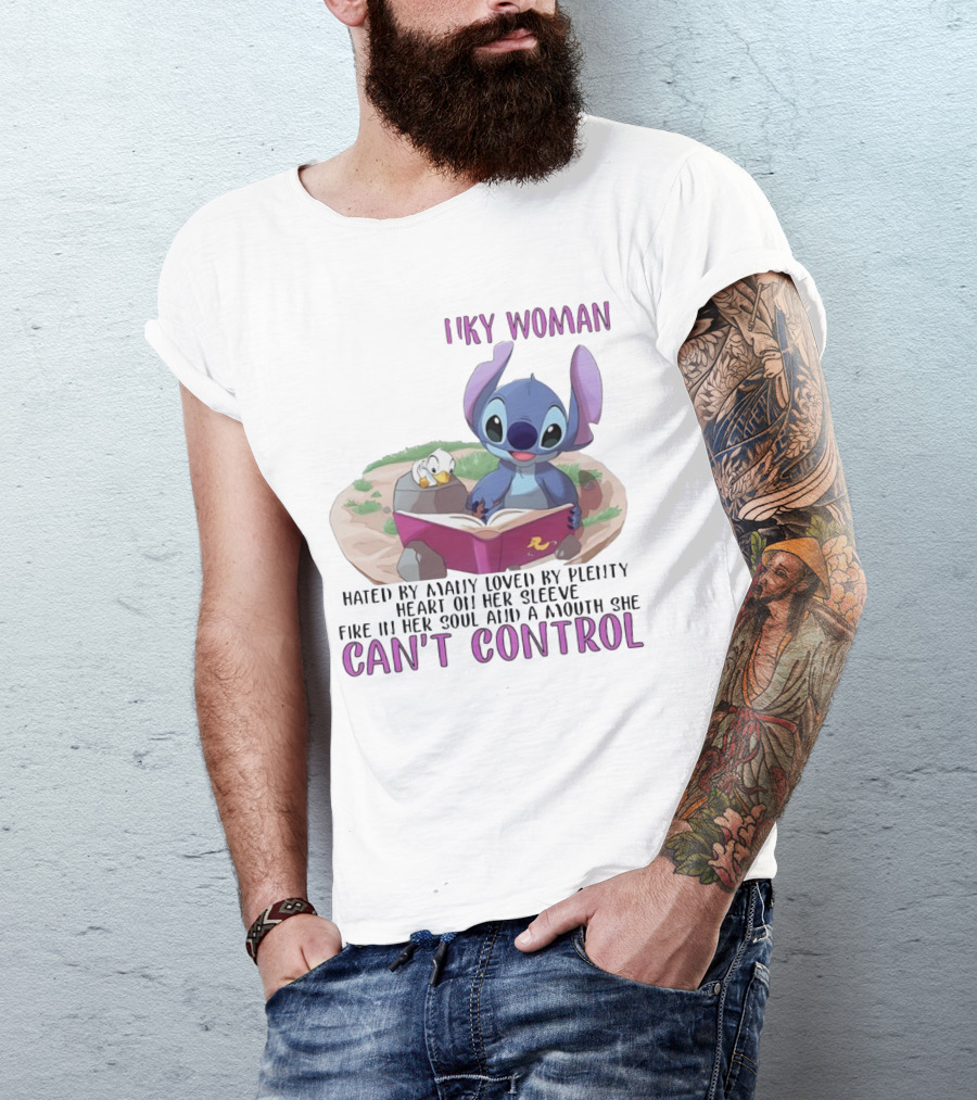 Cranky Woman Stitch Can't Control Hated By Many Loved By Plenty T-Shirt