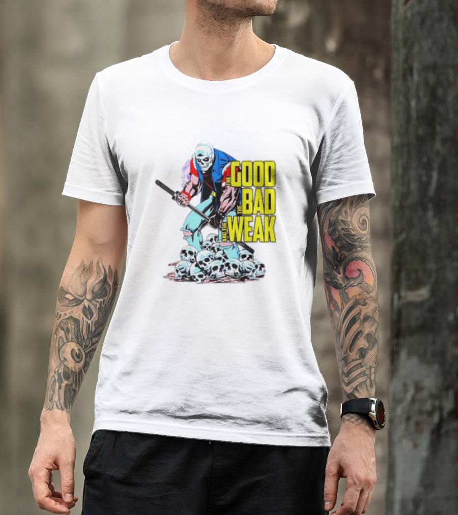 The Good The Bad And The Weak Skeleton Warrior With Skulls T-Shirt