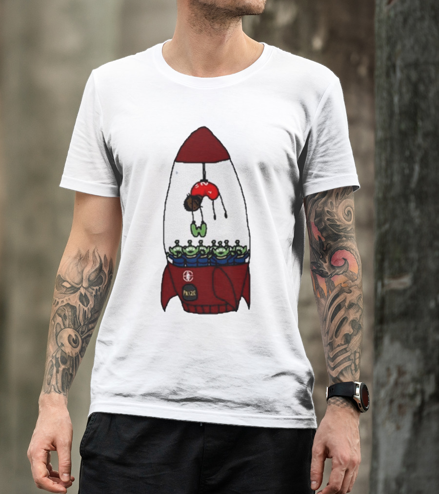 Kawhi Leonard Claw Dunk Rocket And Aliens Clippers T-Shirt