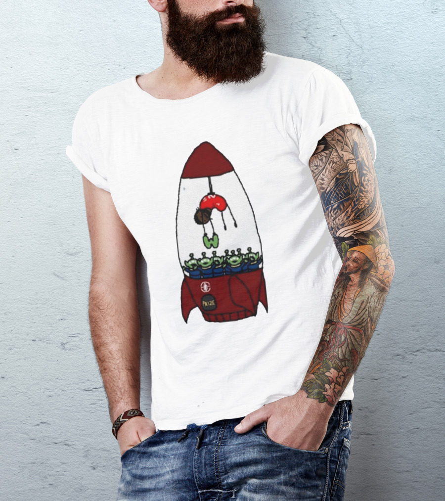 Kawhi Leonard Claw Dunk Rocket And Aliens Clippers T-Shirt