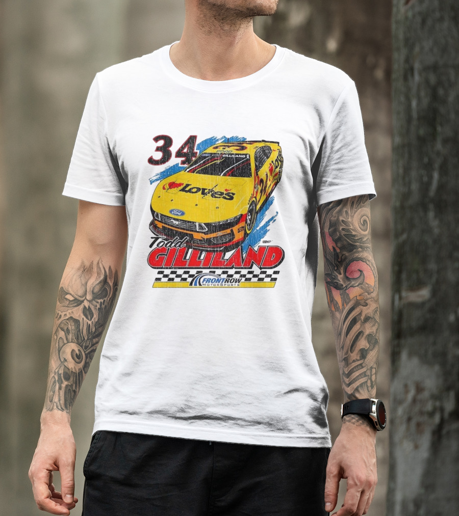 Todd Gilliland 34 Love's Front Row Motorsports Car T-Shirt