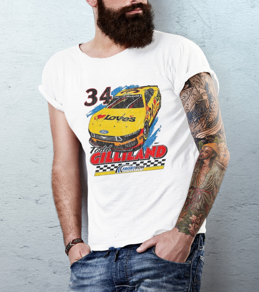 Todd Gilliland 34 Love's Front Row Motorsports Car T-Shirt