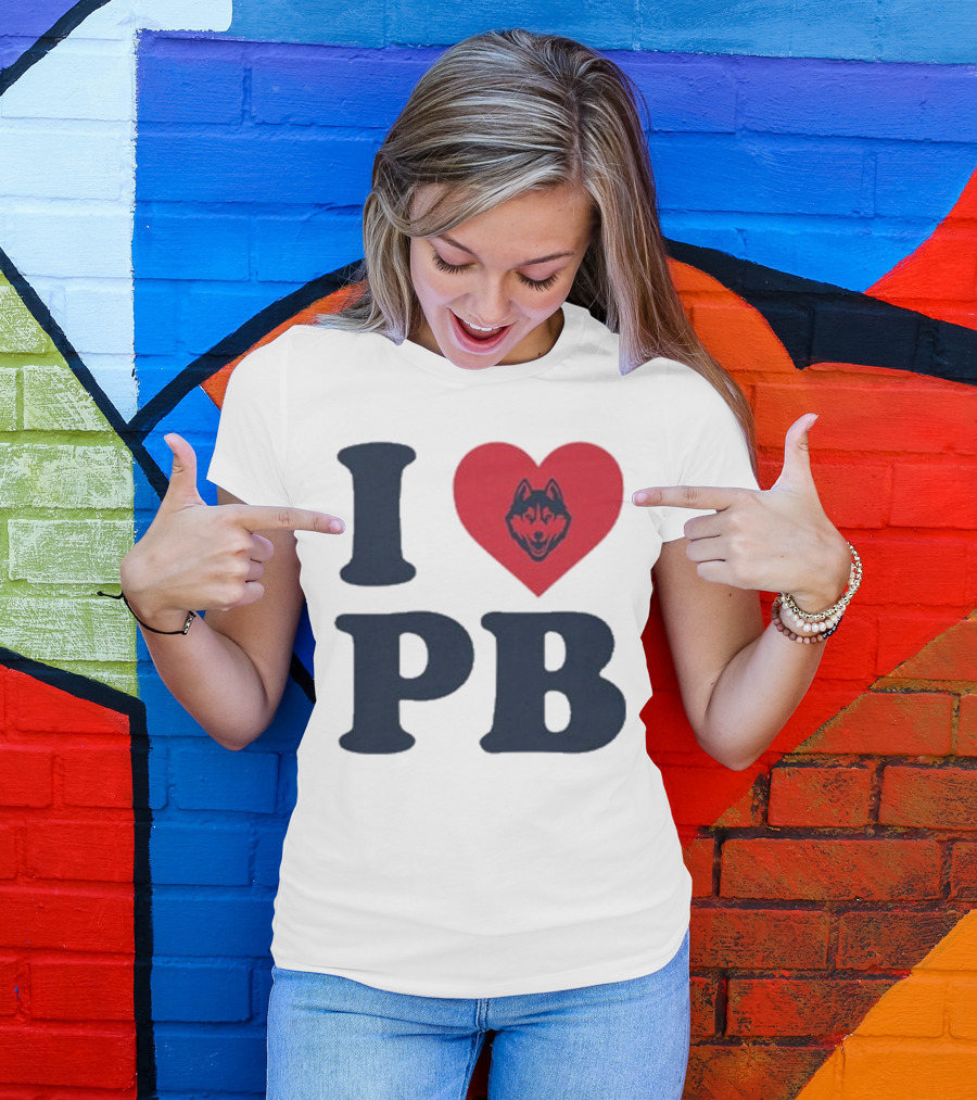 UConn I Heart Huskies Paige Bueckers PB T-Shirt