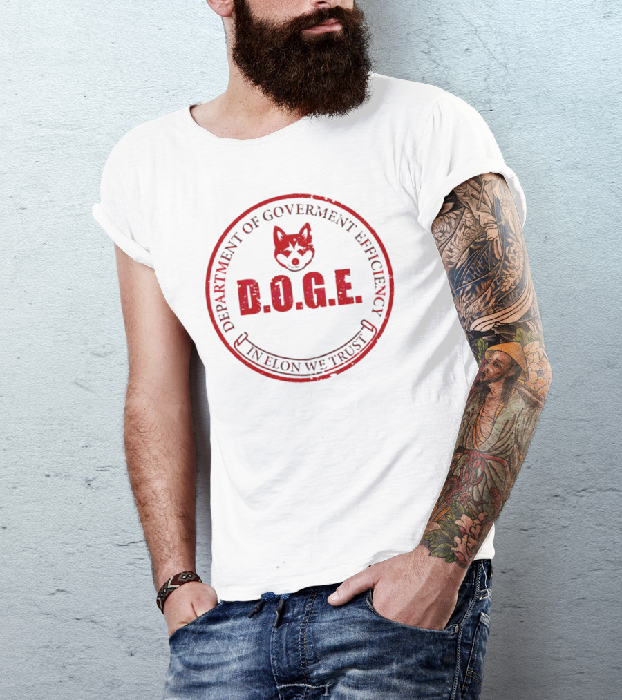 Department Of Government Efficiency D.O.G.E. In Elon We Trust Vintage Doge T-Shirt