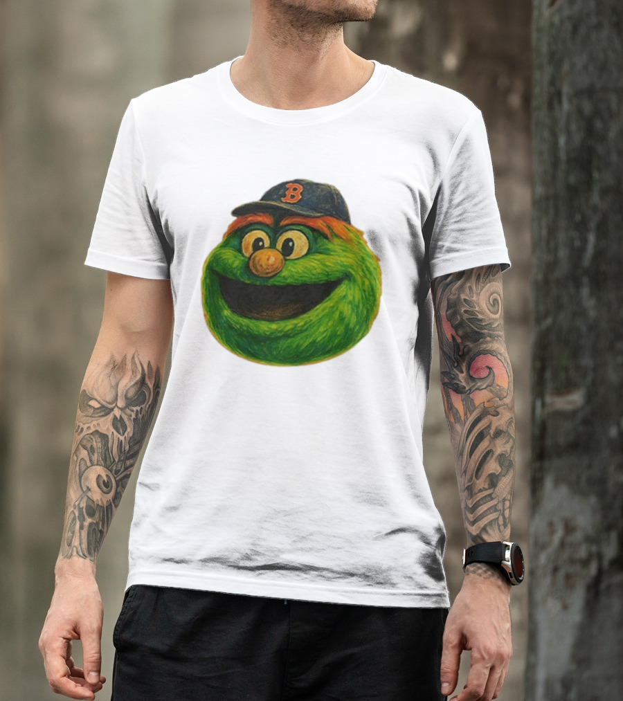 Wally The Green Monster Boston Red Sox Iconic Logo T-Shirt