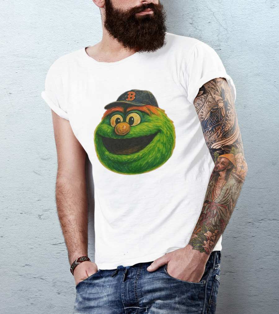 Wally The Green Monster Boston Red Sox Iconic Logo T-Shirt