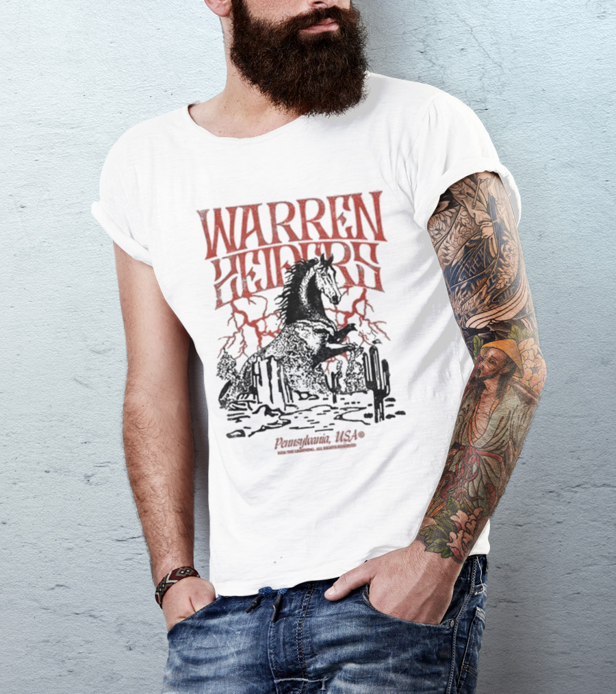 Warren Zeiders Lightning Cowboy Pennsylvania USA T-Shirt