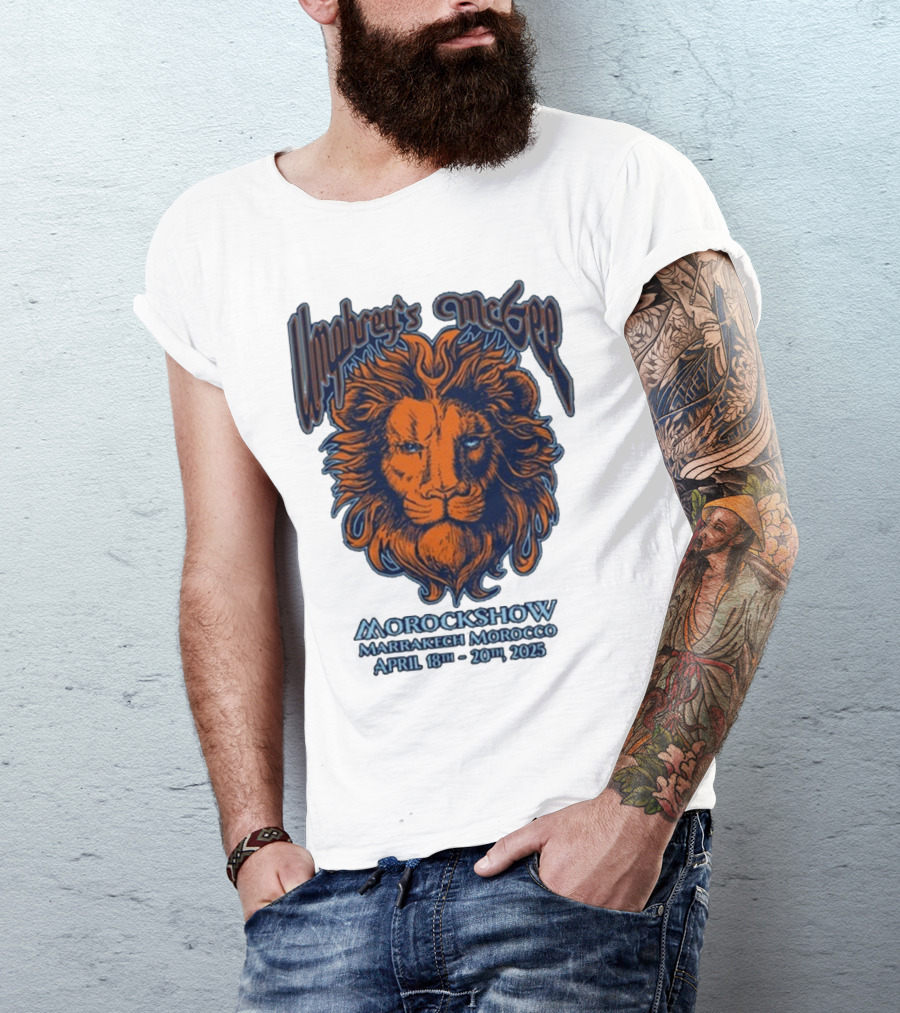 Umphrey’s McGee Morockshow Marrakech Morocco April 18th-20th 2025 Lion Art T-Shirt