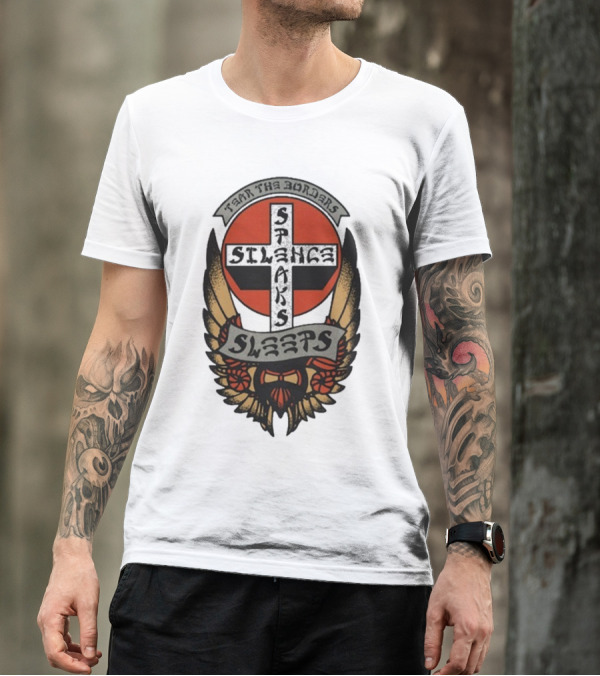 Tear The Borders Silence Speaks While She Sleeps Wings Cross Emblem T-Shirt